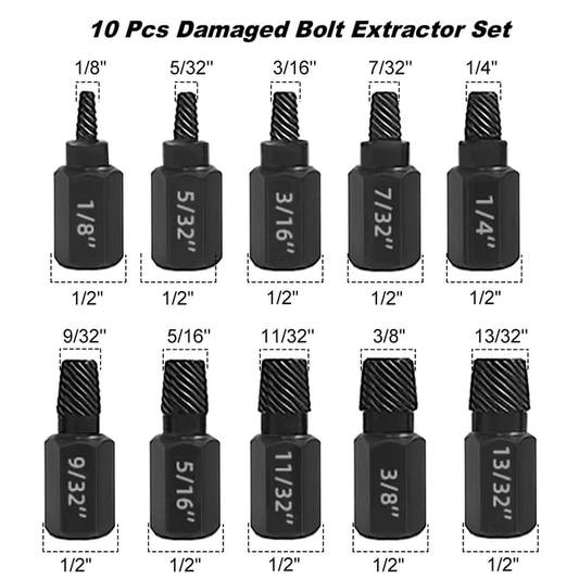 10PCS Broken Screw Remover Kit